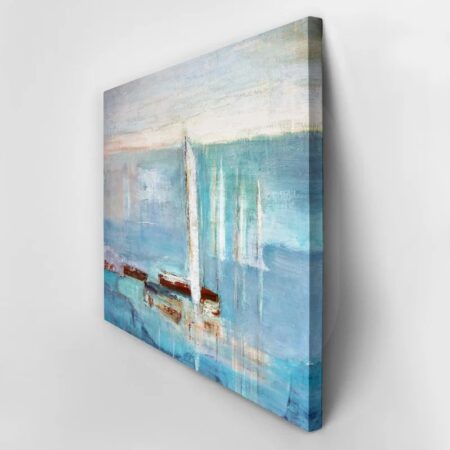 Πινακας σε καμβά ABSTRACT BOAT IN HARBOR - Λιμανια Sticky 3