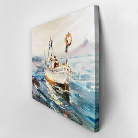 Πινακας σε καμβά FISHERMAN AT SEA - Ψαρεμα Sticky 2