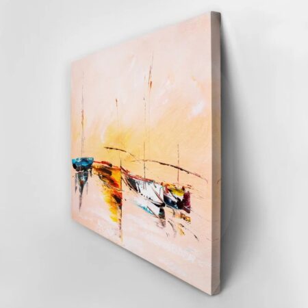 Πινακας σε καμβά SAILING BOATS OIL PAINTING 2 - Βαρκες και Καραβια Sticky 3