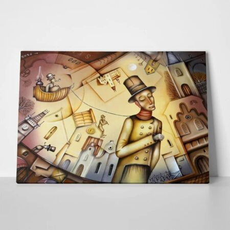 Πινακας σε καμβά GULLIVER AND LILLIPUTIANS - 40cm x 30cm