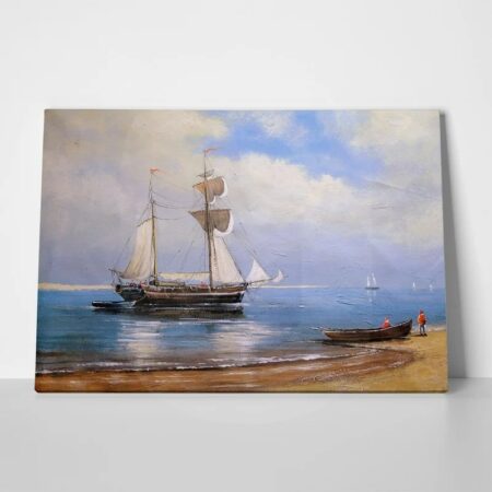 Πινακας σε καμβά SHIP OIL PAINTING - Βαρκες και Καραβια