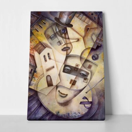 Πινακας σε καμβά THEATER MASKS - 30cm x 40cm