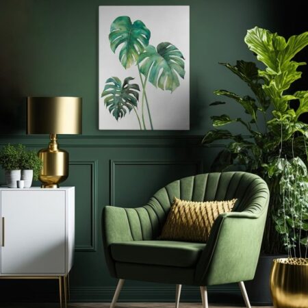 Πινακας σε καμβά MONSTERA LEAVES - 30cm x 40cm