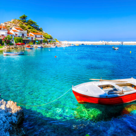 Πινακας σε καμβά KOKKARI SAMOS 8 - Λιμανια Sticky 4
