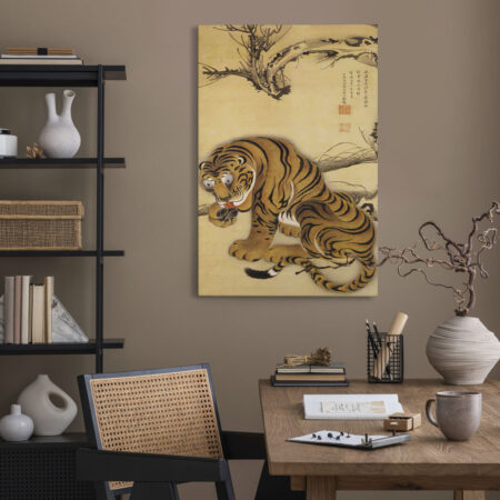 Πινακας σε καμβά JAKUCHU ITO - TIGER - 30cm x 40cm