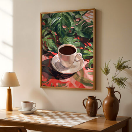 Πόστερ COFFEE AND PLANTS - 21cm x 30cm