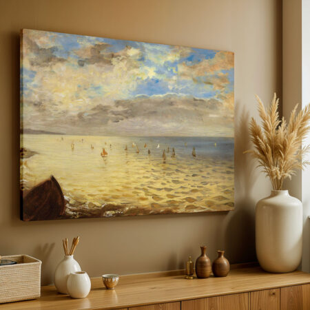Πινακας σε καμβά DELACROIX - LA MER VUE DES HAUTEURS DE DIEPPE - 40cm x 30cm