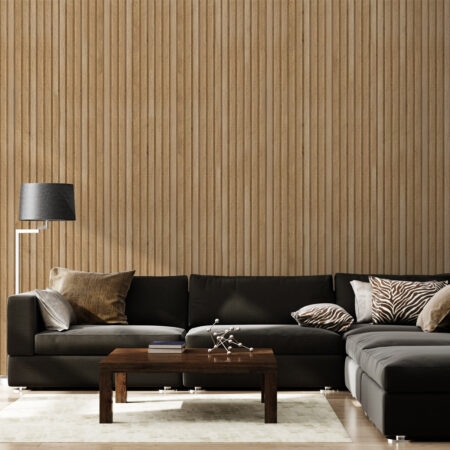 Διακοσμητικό MDF panel τοίχου με 3D πηχακια PECAN 508090 BEAT ST πλατος 11.9cm x υψος 2.75m