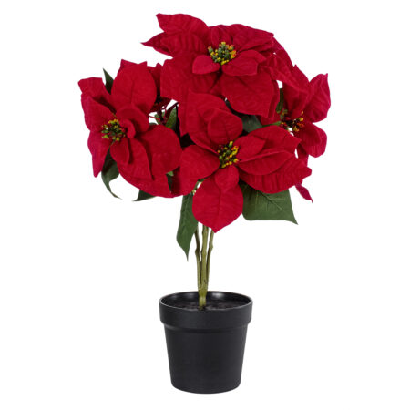 CHRISTMAS FLOWER EUPHORBIA 20365 Τεχνητό Διακοσμητικό Χριστουγεννιάτικο Λουλούδι Αλεξανδρινό Υ49cm
