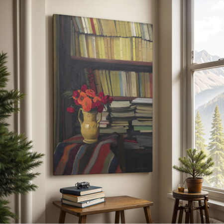 Πινακας σε καμβά FELIX VALLOTTON - LA BIBLIOTHEQUE - 30cm x 40cm
