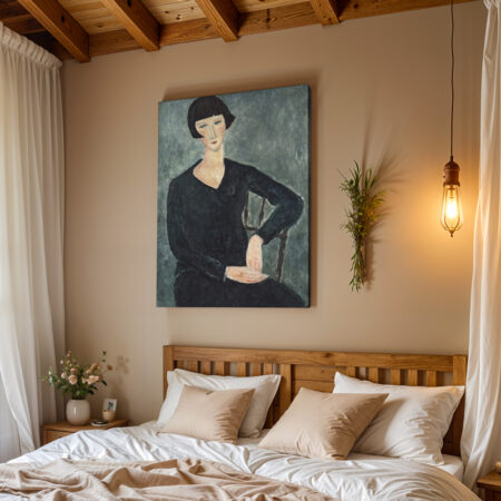 Πινακας σε καμβά MODIGLIANI - WOMAN IN BLUE DRESS - 30cm x 40cm