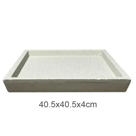 ΠΙΑΤΟ FIBER CLAY ΜΠΕΖ-ΓΡΑΝΙΤΗ ΤΕΤΡΑΓΩΝΟ ΓΙΑ ΚΑΣΠΩ - 40.5x40.5x4cm