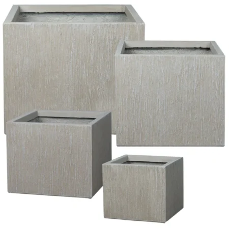 ΚΑΣΠΩ FIBERCLAY ΣΕΤ/4 ΜΠΕΖ ΤΕΤΡΑΓΩΝΟ - S:29x29x25, M:36x36x30, L:44x44x37, XL:55x55x44cm