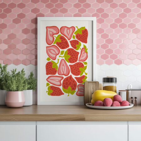 Πόστερ ABSTRACT STRAWBERRIES - 21cm x 30cm