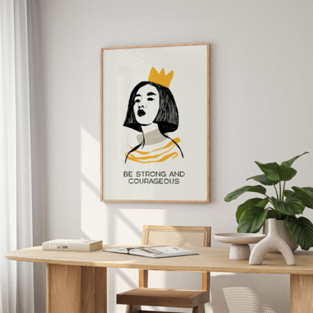 Πόστερ LADYLIKE BE STRONG AND COURAGEOUS - 21cm x 30cm