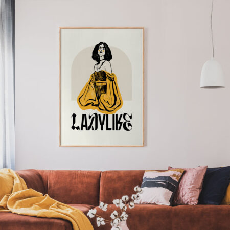 Πόστερ LADYLIKE WOMAN WITH DRESS - 21cm x 30cm