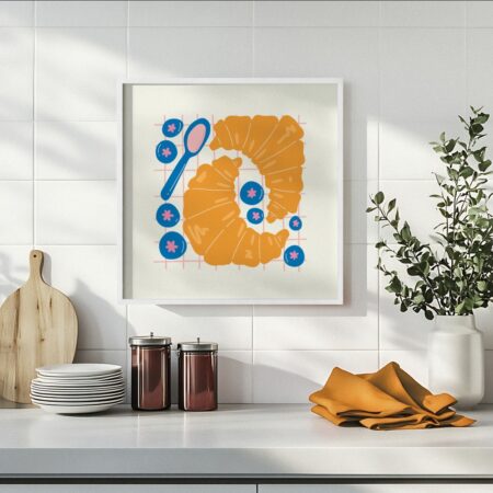 Πόστερ MINIMAL CROISSANTS - 50cm x 50cm
