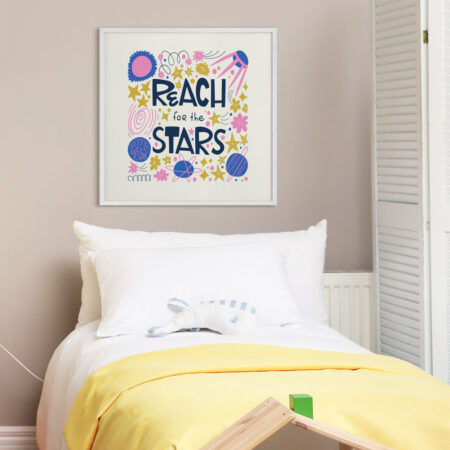 Πόστερ REACH FOR THE STARS - 50cm x 50cm