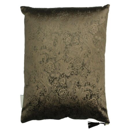 Μαξιλάρι Paisley Καφέ Βελούδο 45x45cm - Διακοσμητικά Μαξιλάρια Sticky 1