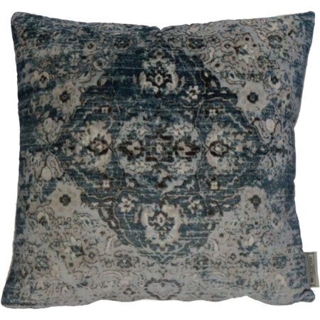 Μαξιλάρι Vintage Μπλε Βελούδο 45x45cm - Διακοσμητικά Μαξιλάρια