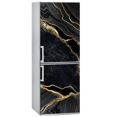 Αυτοκόλλητο ψυγείου BLACK AND GOLD MARBLE