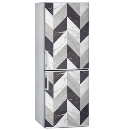 Αυτοκόλλητο ψυγείου BLACK AND WHITE MARBLE GEOMETRICAL