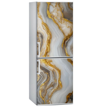 Αυτοκόλλητο ψυγείου BROWN AND GOLD MARBLE