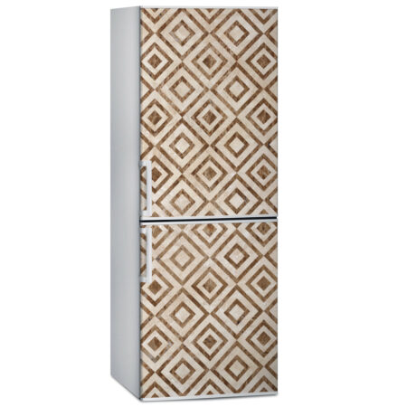 Αυτοκόλλητο ψυγείου GEOMETRIC BROWN MARBLE