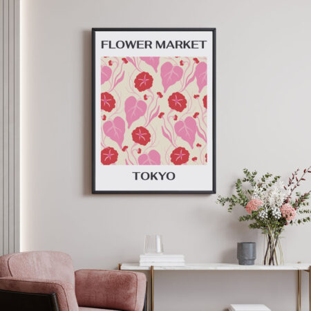 Πόστερ MATISSE STYLE BOTANICAL FLOWER MARKET TOKYO - 21cm x 30cm