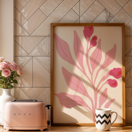 Πόστερ MATISSE STYLE BOTANICAL PINK FLOWERS - 21cm x 30cm