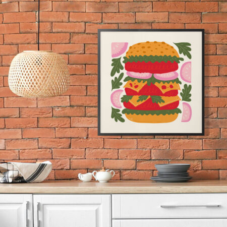 Πόστερ MATISSE STYLE BURGER - 50cm x 50cm
