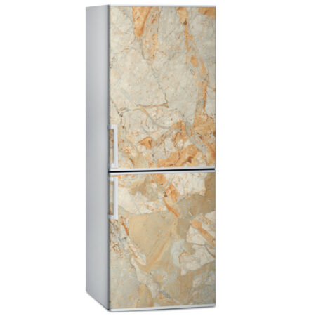 Αυτοκόλλητο ψυγείου ORANGE AND BEIGE MARBLE