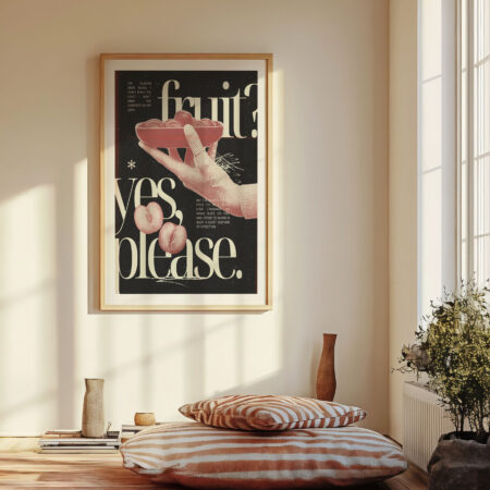 Πόστερ RETRO TRENDY FRUIT - 21cm x 30cm