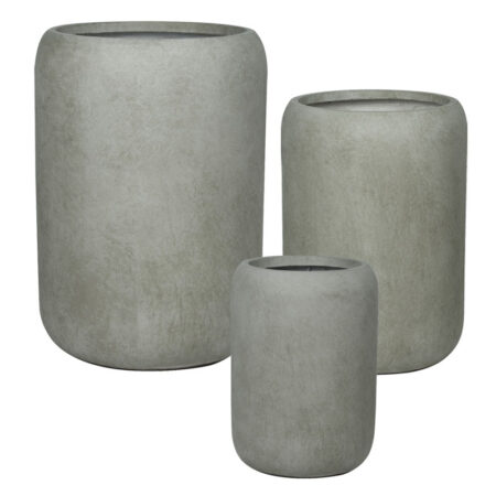 ΚΑΣΠΩ FIBERCLAY ΣΕΤ/3 ΓΚΡΙ-ΛΑΔΙ ΒΑΡΕΛΙ ΠΟΜΠΕ ΨΗΛΟ - S:Φ32x45, M:Φ42x59, L:Φ54x76cm 12/ΠΑΛ - Κασπω