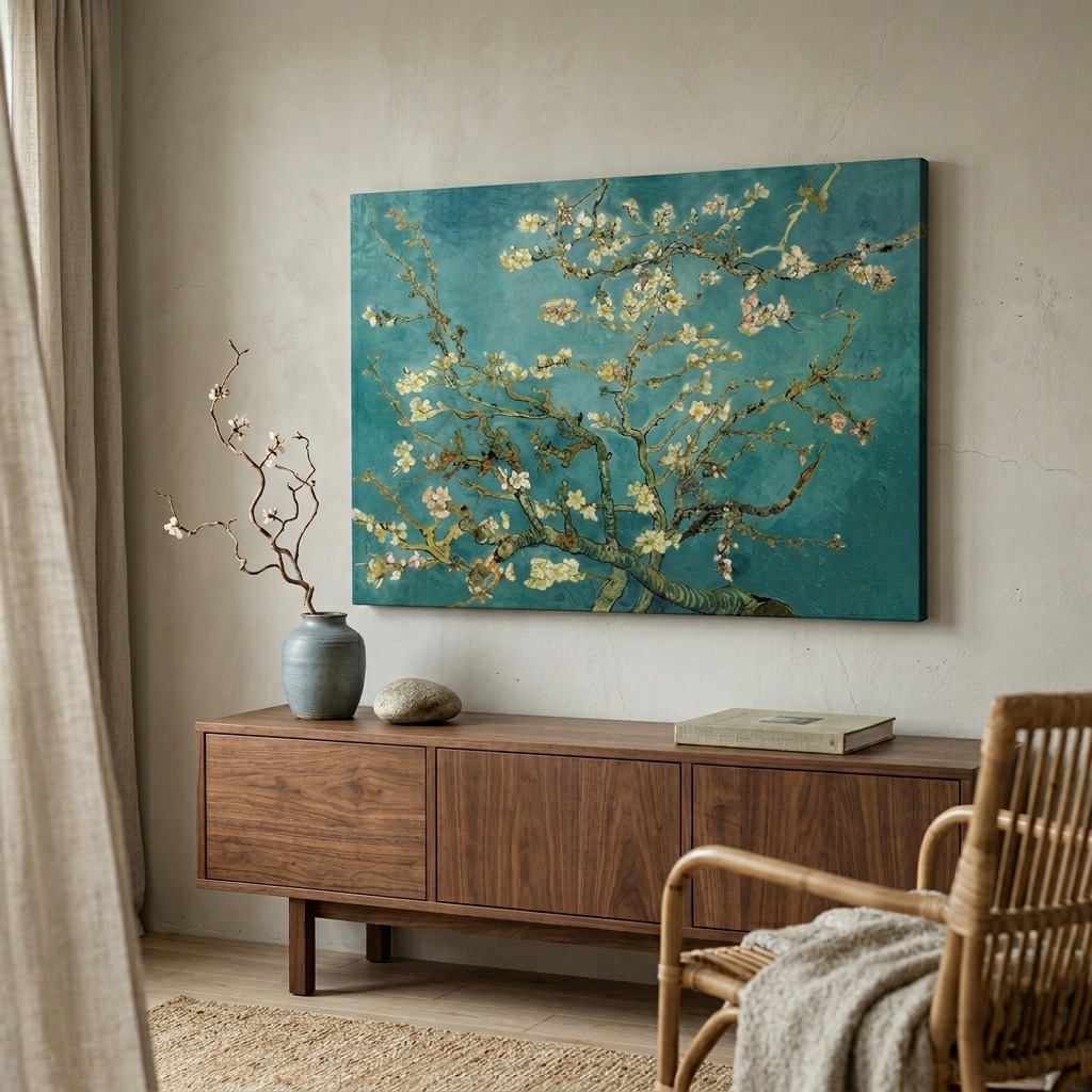 OUTLET Πινακας σε καμβά VAN GOGH - ALMOND BLOSSOM 80cm x 50cm