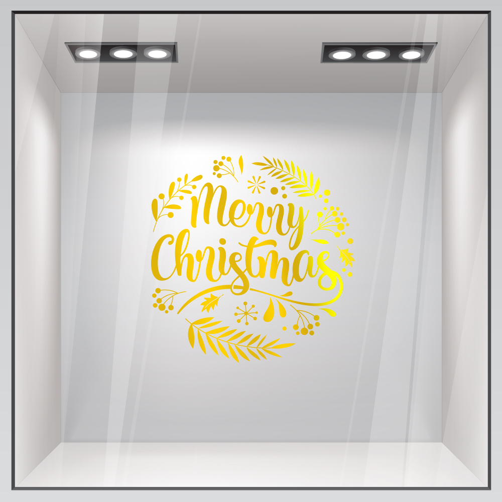 Χριστουγεννιάτικο αυτοκόλλητο MERRY CHRISTMAS 6