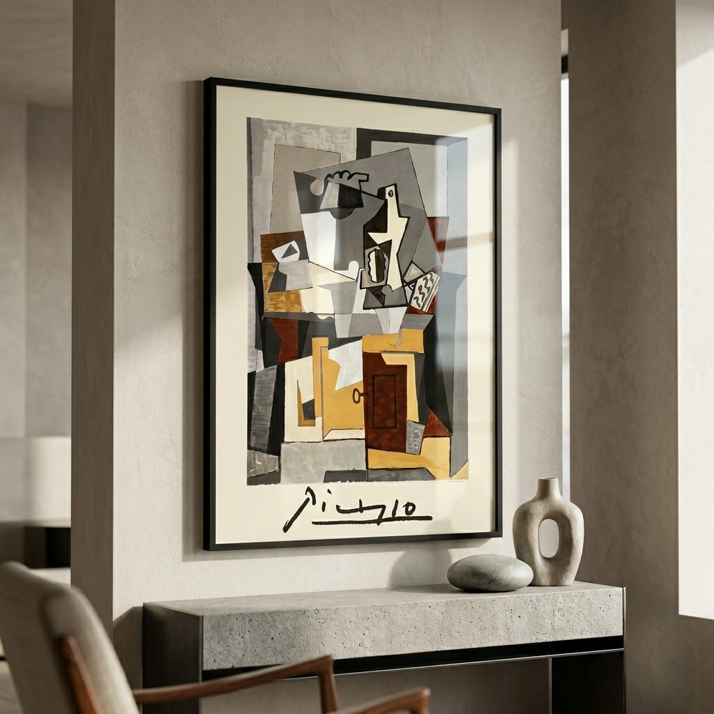 Πόστερ PICASSO - NATURE MORTE A LA PORTE ET A LA CLEF