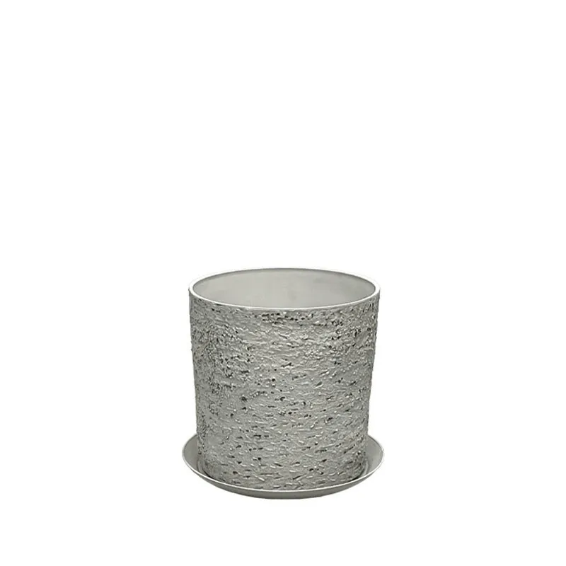 STONE POLYRESIN ΚΑΣΠΩ ΜΕ ΠΙΑΤΟ ΓΚΡΙ ΦΘΑΡΜΕΝΟΣ ΒΡΑΧΟΣ ΜΙΚΡΟ - Φ28x28cm