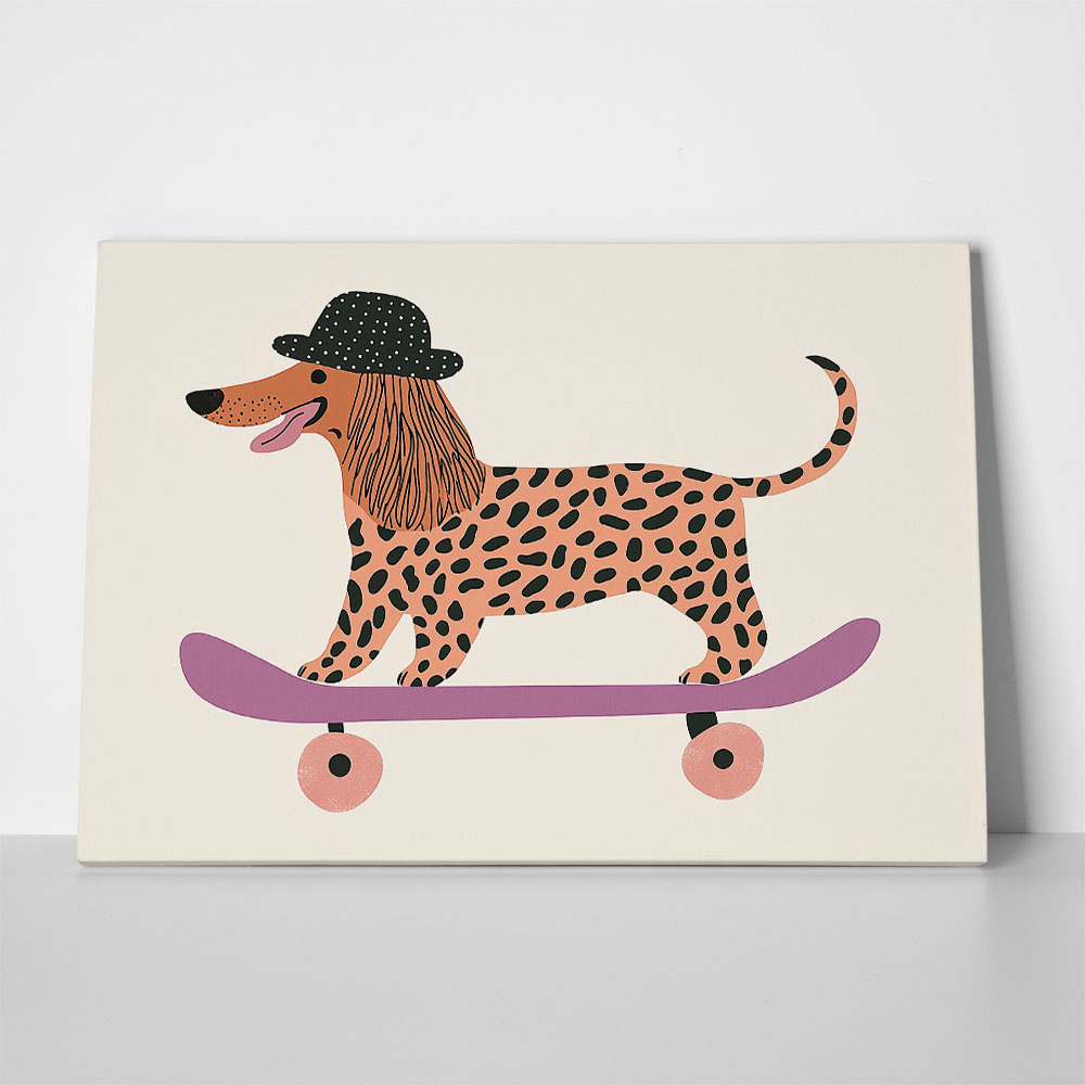 Πινακας σε καμβά DOG SKATING