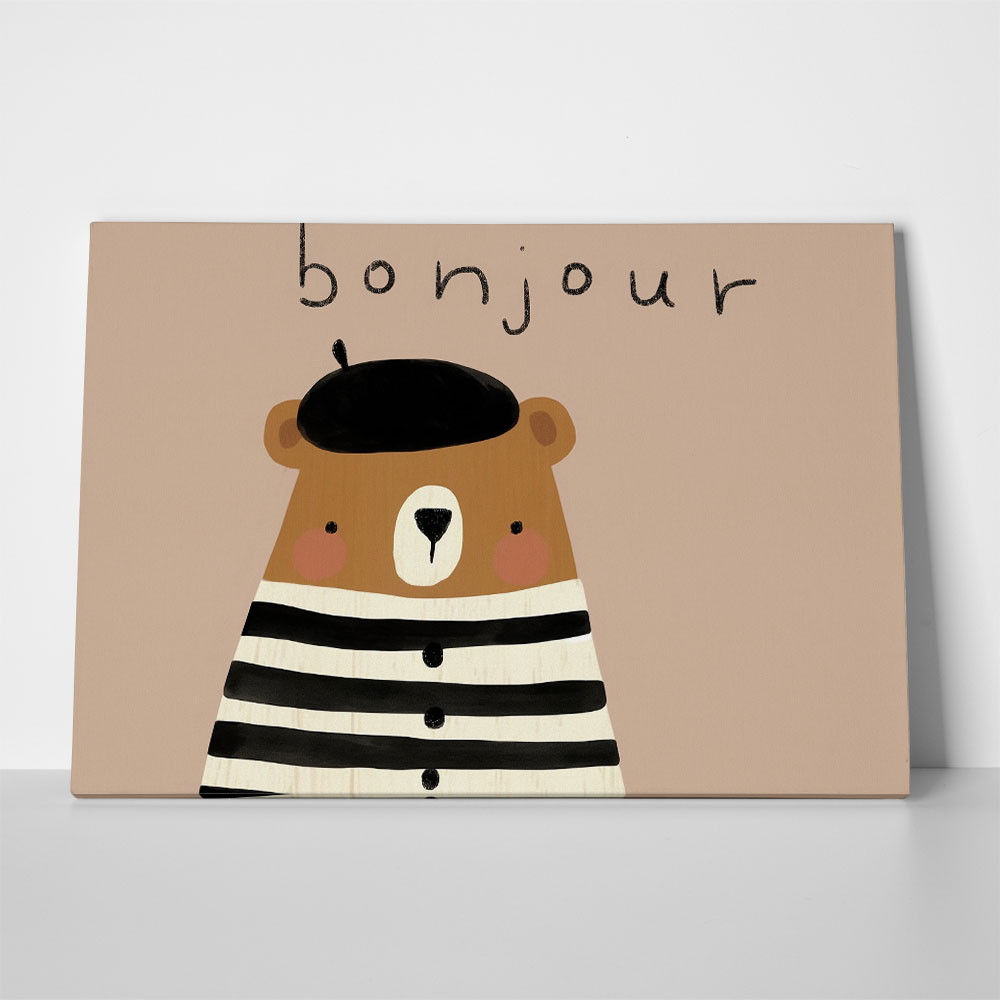 Πινακας σε καμβά FRENCH BEAR