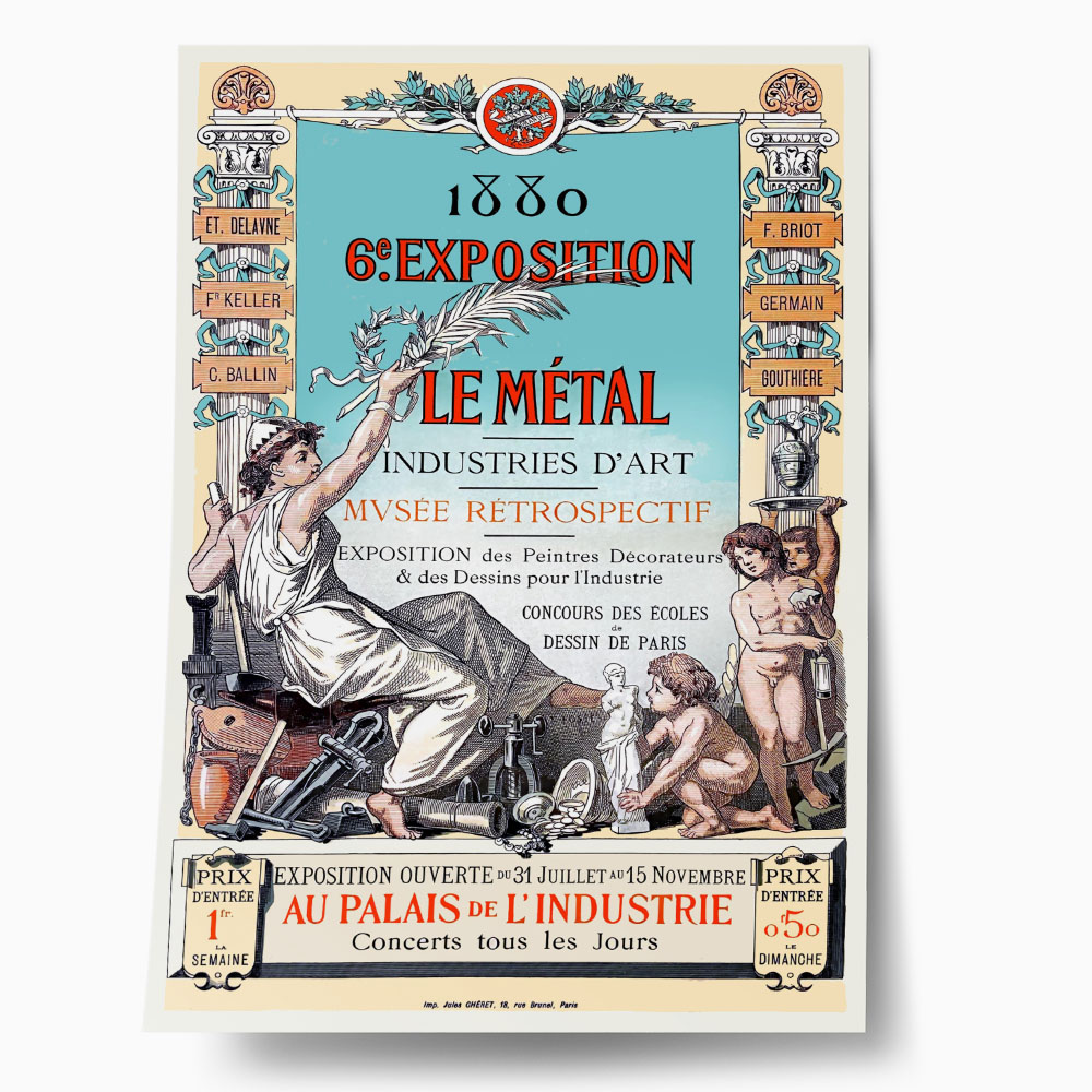 Πόστερ 1880 6TH EXPOSITION OF THE CENTRAL UNION OF FINE ARTS APPLIED TO INDUSTRY