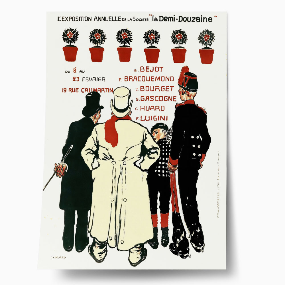 Πόστερ 1895 1ÈRE EXPOSITION ANNUELLE DE LA SOCIÉTÉ 'LA DEMI-DOUZAINE
