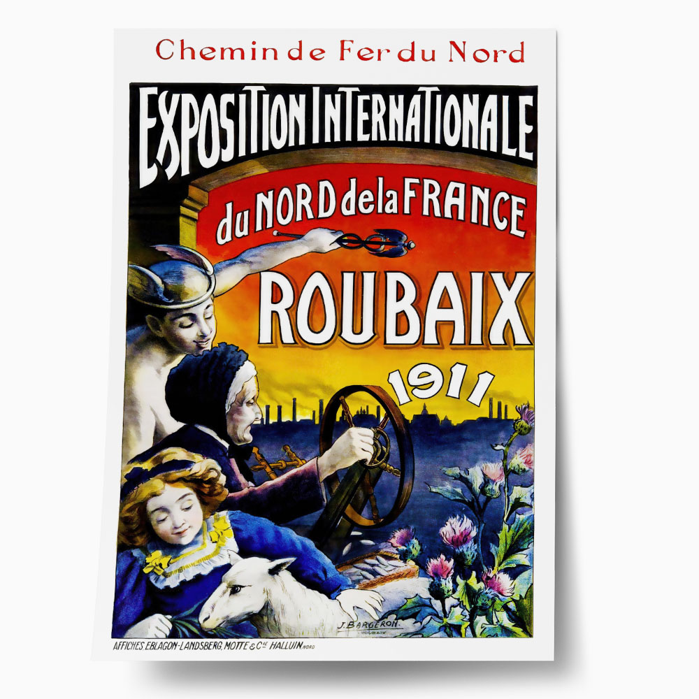 Πόστερ 1911 EXPOSITION INTERNATIONALE DU NORD DE LA FRANCE