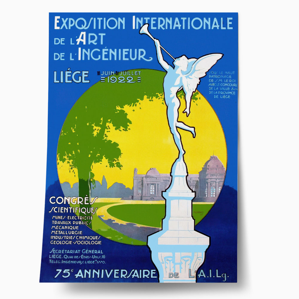 Πόστερ 1922 EXPOSITION INTERNATIONALE DE L'ART DE L'INGÉNIEUR