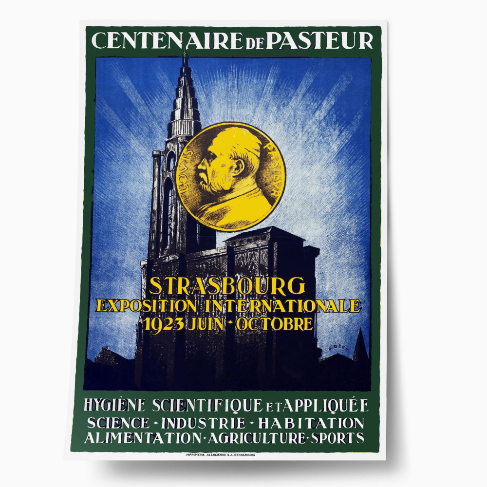 Πόστερ 1923 CENTENAIRE DE PASTEUR EXHIBITION