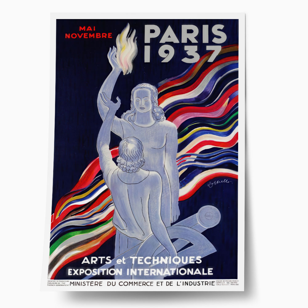 Πόστερ 1937 PARIS INTERNATIONAL EXPOSITION OF ARTS AND TECHNIQUES