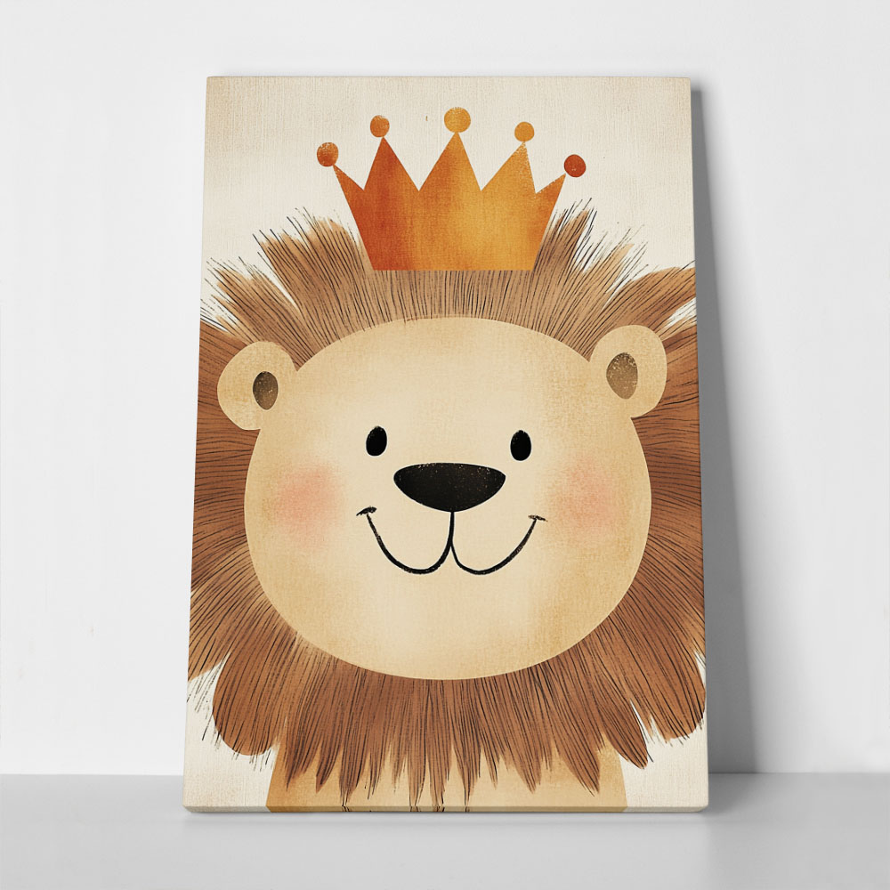Πινακας σε καμβά LION WITH CROWN