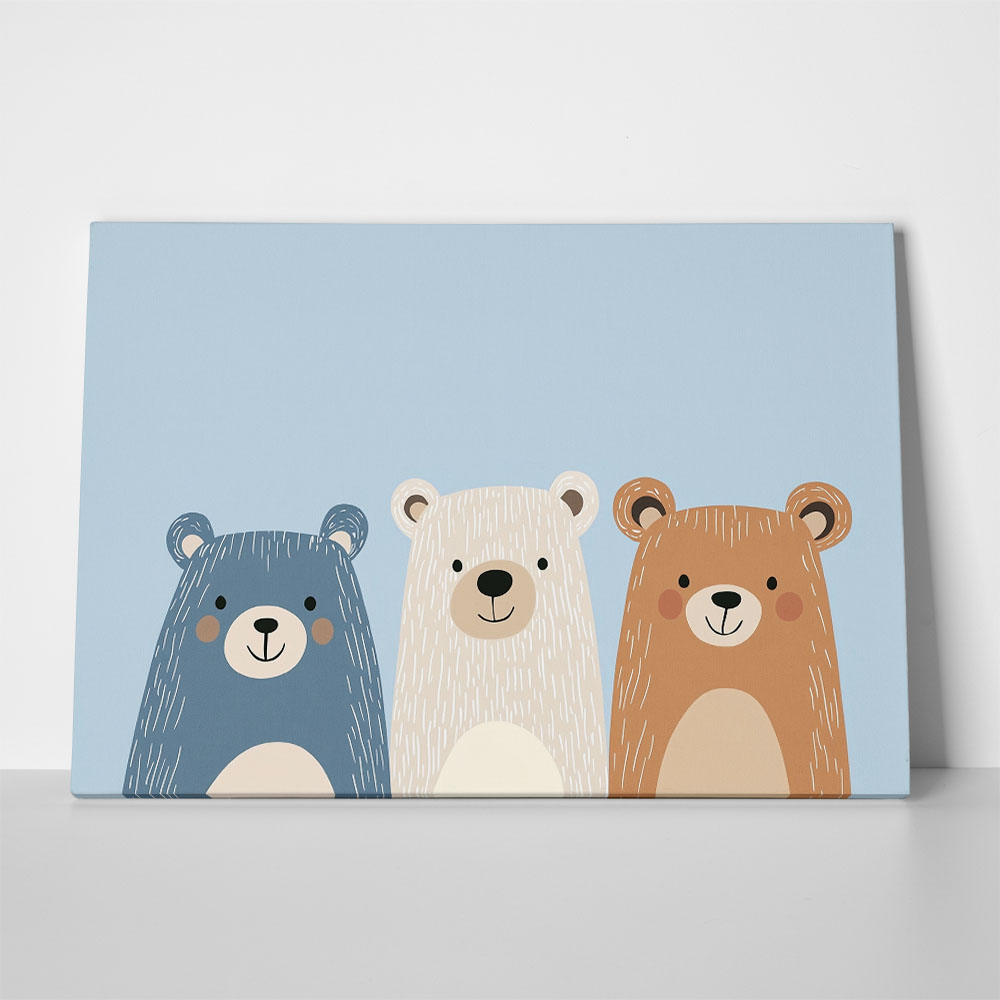 Πινακας σε καμβά THREE BEARS