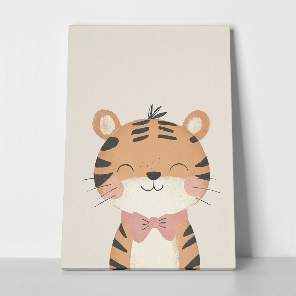 Πινακας σε καμβά TIGER WITH BOWTIE