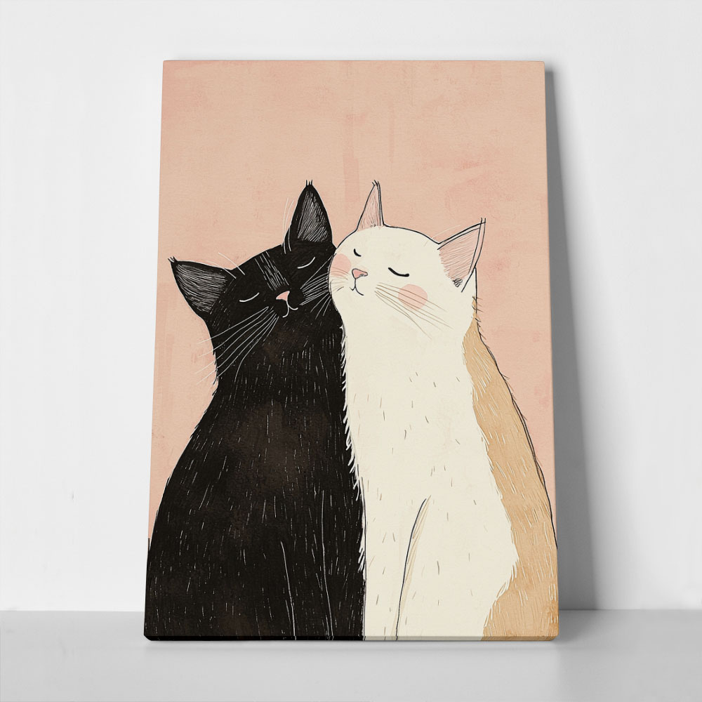 Πινακας σε καμβά TWO CATS
